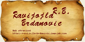 Ravijojla Brdanović vizit kartica